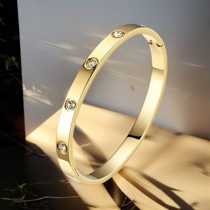 Stainless steel titanium steel bracelet for women non fading electroplated buckle jewelry for women