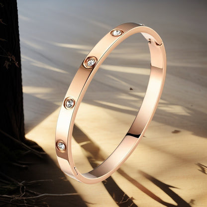 Stainless steel titanium steel bracelet for women non fading electroplated buckle jewelry for women